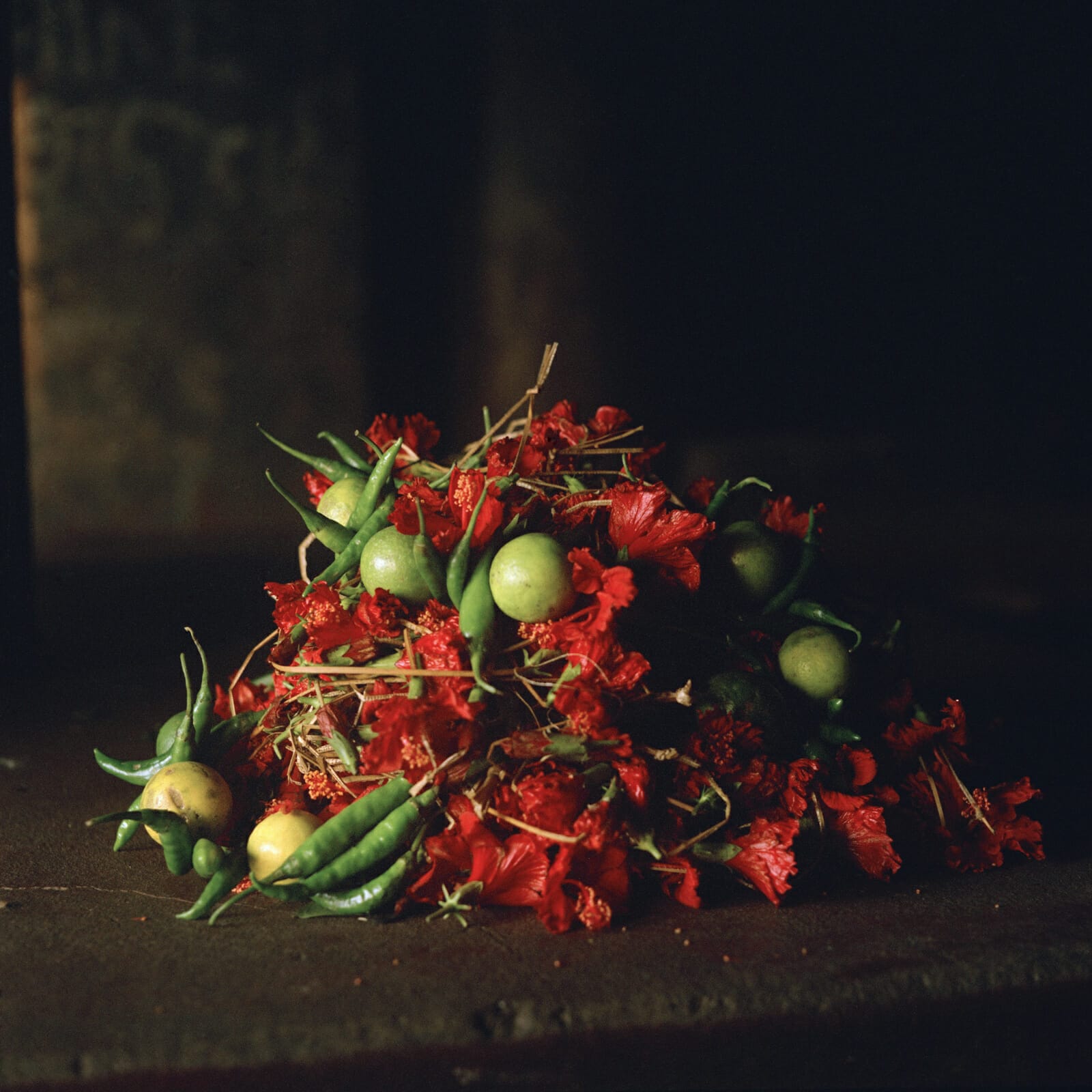 Nature morte aux citrons, marché aux fleurs, Calcutta
